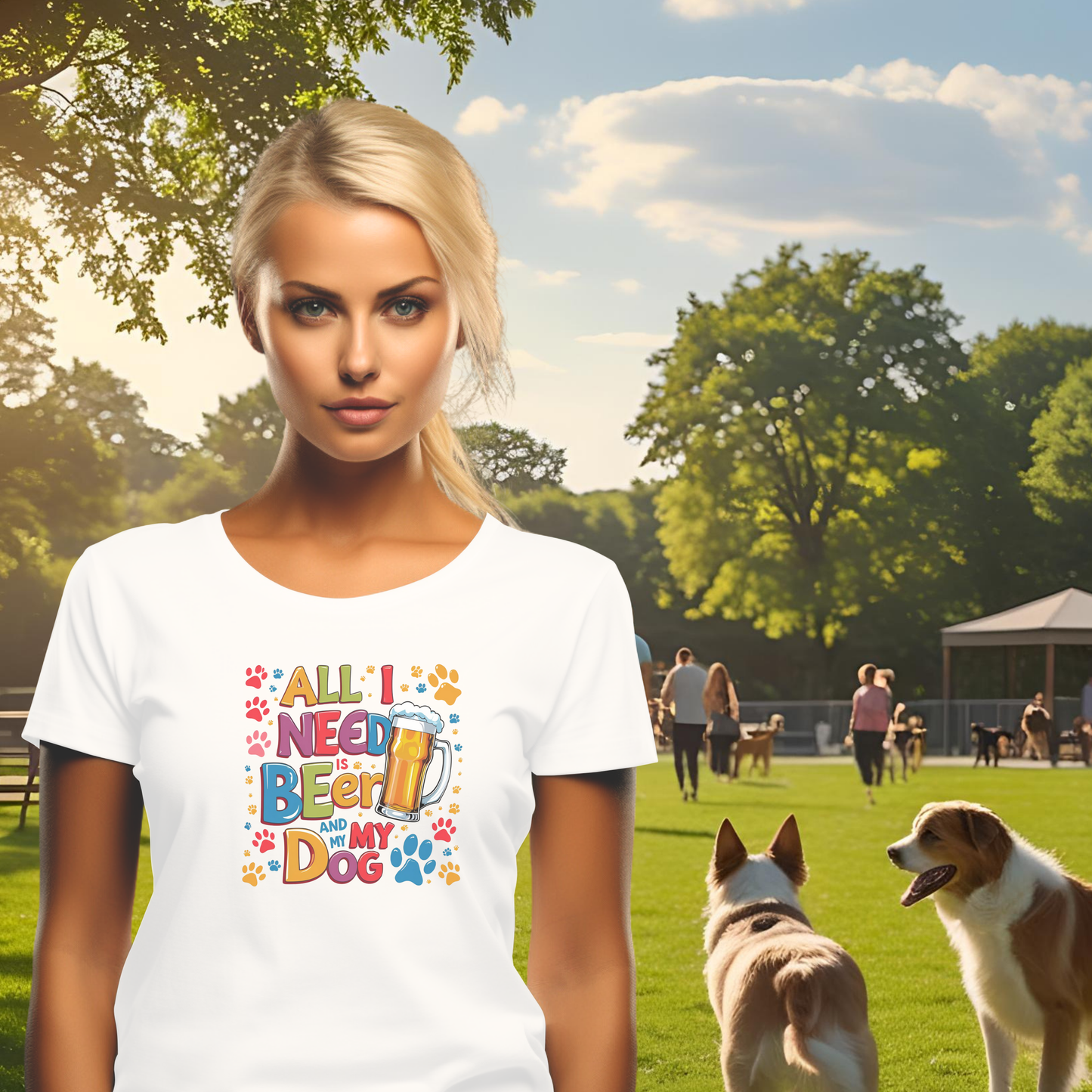 All I Need is Beer and My Dog Short Sleeve T
