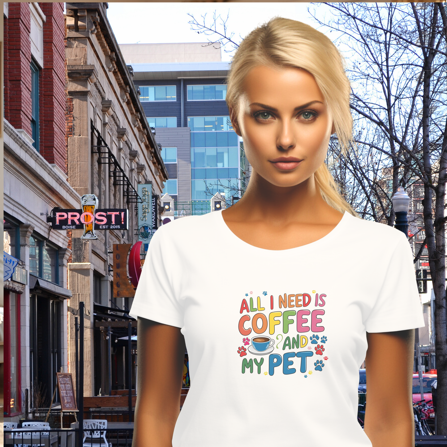 All I Need is Coffee and My Pet Short Sleeve T