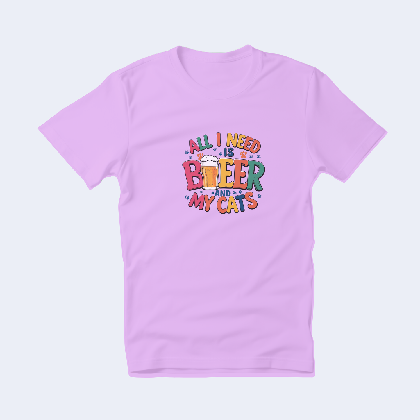 All I Need is Beer and My Cats Short Sleeve T