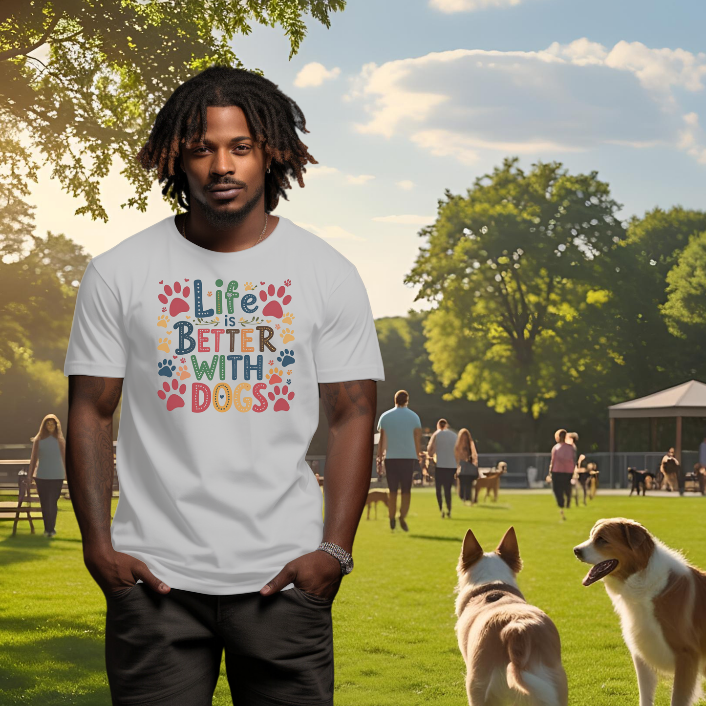 Life is Better with Dogs Short Sleeve T