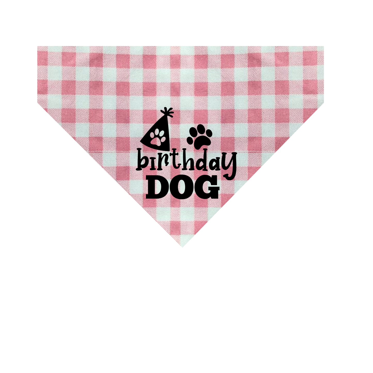 It's my Birthday Pet Bandana on Checkered Gingham