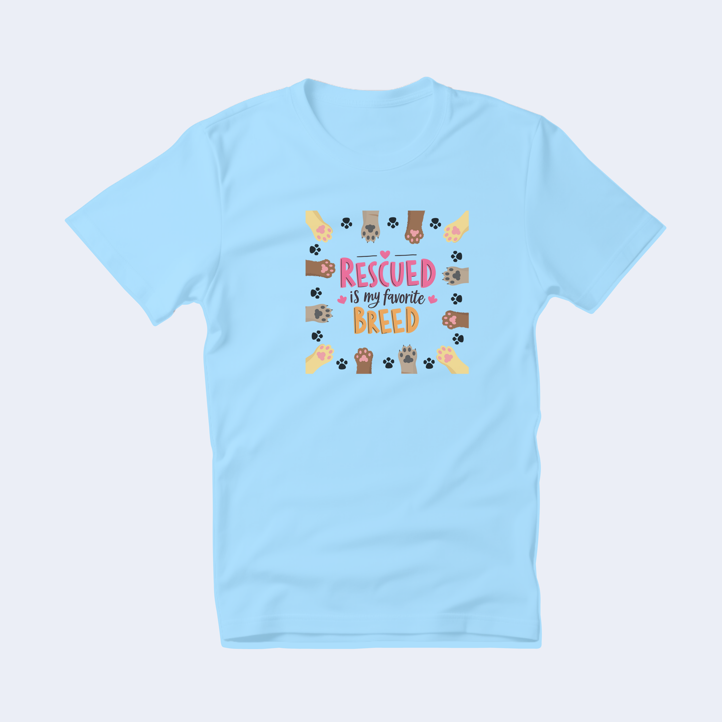 Rescued is my Favorite Breed Short Sleeve T