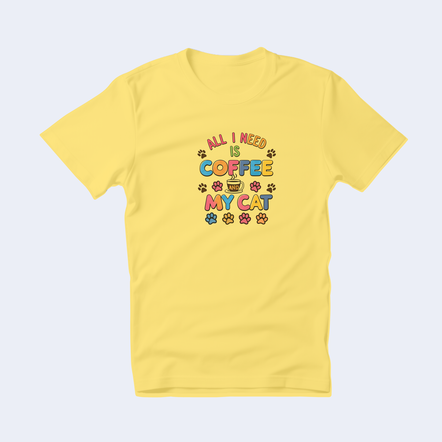 All I Need is Coffee and My Cat Short Sleeve T