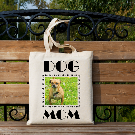Custom Dog Mom Tote Bag