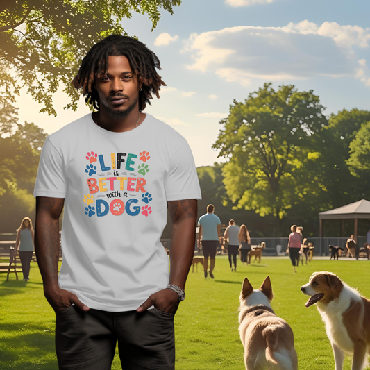 Life is Better with a Dog Short Sleeve Tshirt