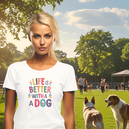 Custom Life is Better with a Dog Short Sleeve T