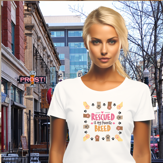 Rescued is my Favorite Breed Short Sleeve T