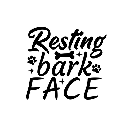 Resting Bark Face Dog Bandana on Plaid