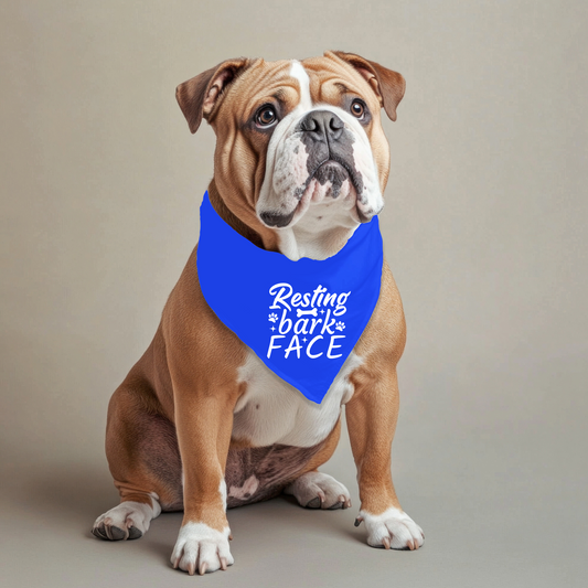 Resting Barkface Dog Bandana